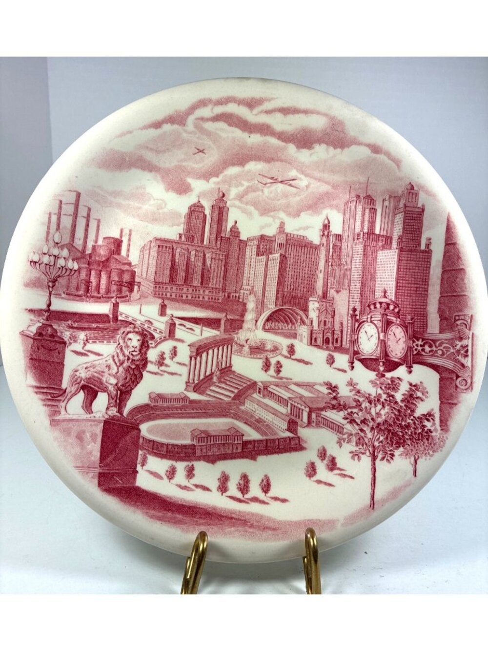 Vintage Marshall Field & Company Chicago souvenir plate by Johnson Bros. England